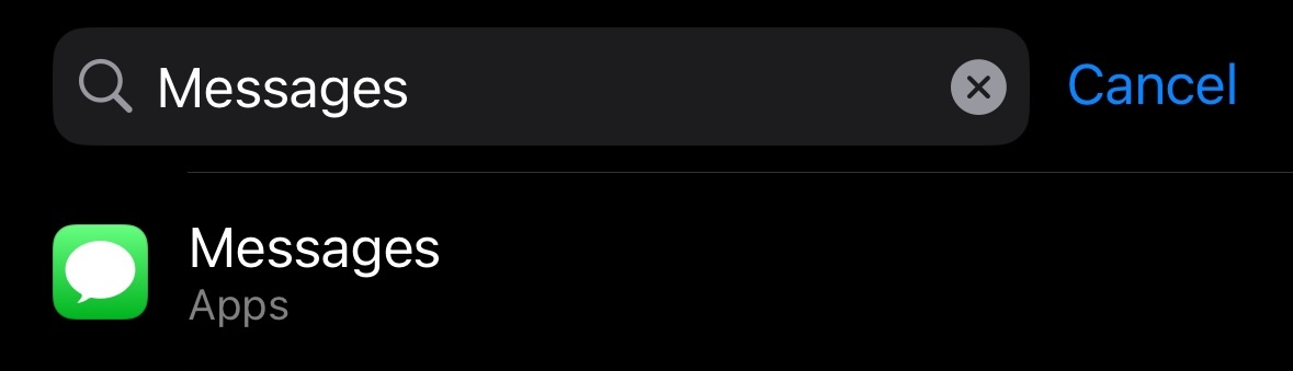 Messages iPhone Search