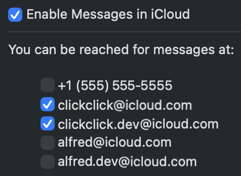 Mac iCloud Contacts